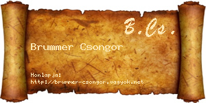 Brummer Csongor névjegykártya